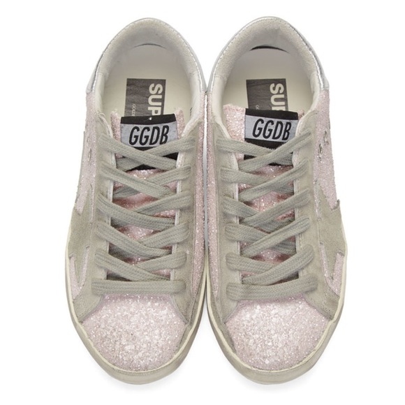 NWT Golden Goose Pink Glitter Superstar Sneakers - Picture 5 of 9